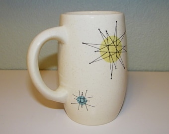 Minor Flaws Rare Franciscan Starburst Grand Mug 1950s 1960s Mid Century Mod Modern 50s Decor Atomic Star Burst Dinnerware Grandmug Cup Tall