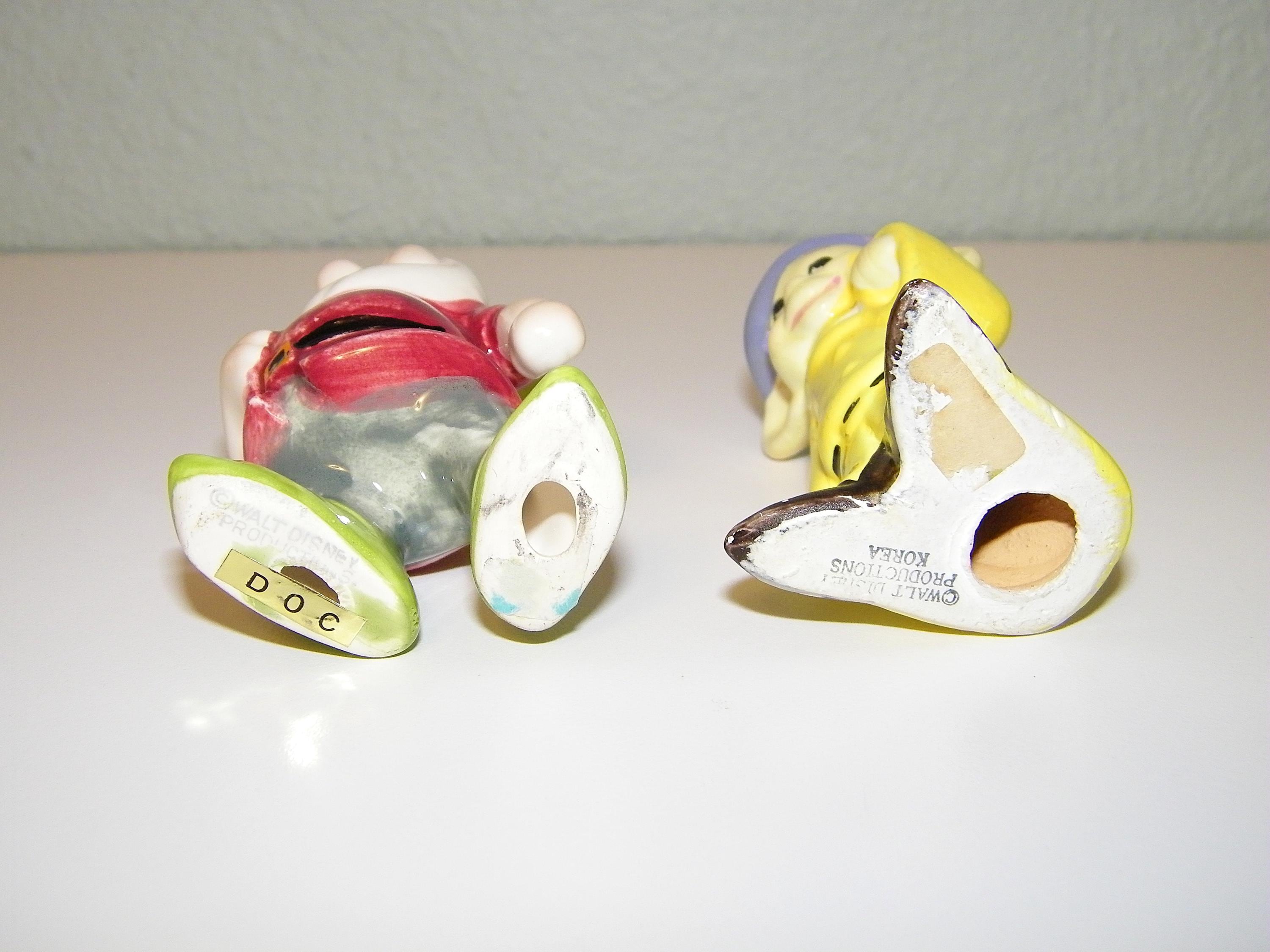 50s 60s Ceramic Hand Painted Seven Dwarfs Walt Disney Productions