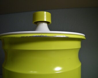 Kromex Mid Century Vintage Modern 60s 70s Yellow Kitchen Canisters