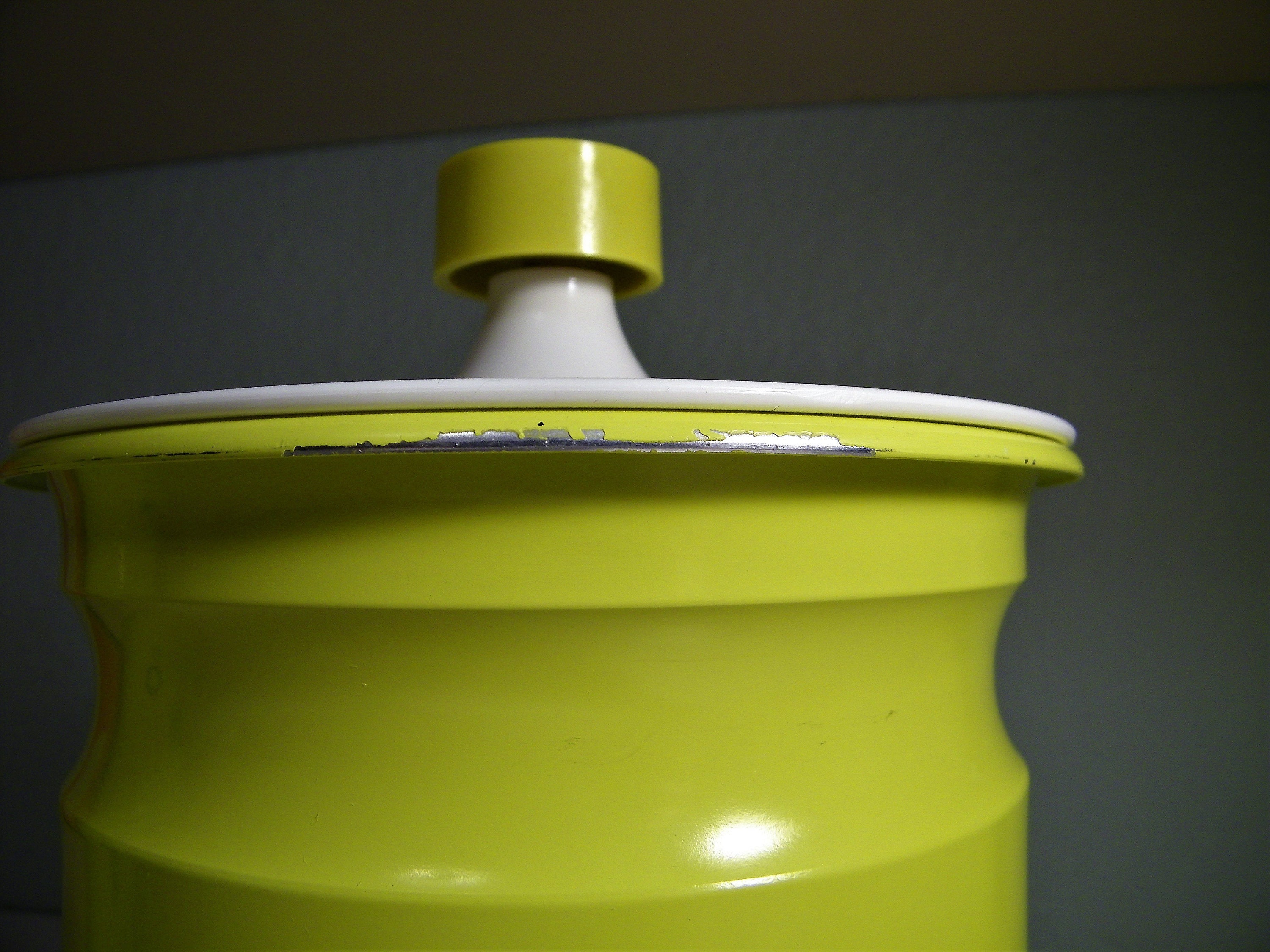 Kromex Mid Century Vintage Modern 60s 70s Yellow Kitchen Canisters