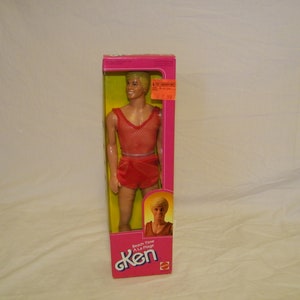 Vintage NRFB Mint NOS 1984 Beach Time A La Plage Mailbu Ken Barbie Barbies Doll Collectible Dolls Pink Box 9103 French 80s 1980s Toy Toys