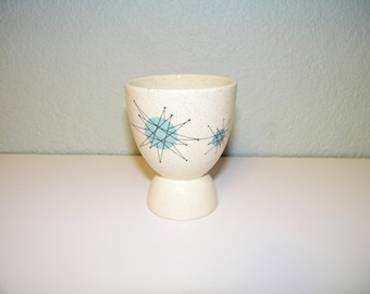 Flawed Franciscan Starburst Egg Cup Holder Eggcup 1950s 1960s Mid Century 50s 60s Decor Atomic Kitchen Star Burst Retro Dinnerware