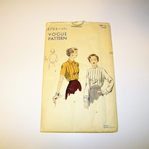 Vintage Sewing Patterns Pattern Vogue Simplicity McCalls Mod Flower Power Circle Skirt Blouse Retro Fashion 1940s 1950s 1960s 40s 50s 60s Vogue #6704