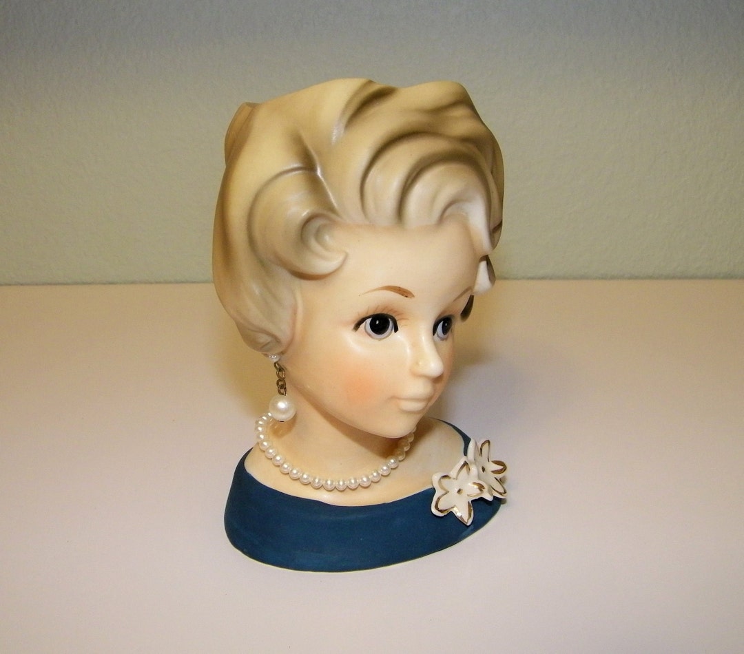 Vintage Ardco Lady Head Vase 50s 60s Figurine Mid Mod Decor - Etsy