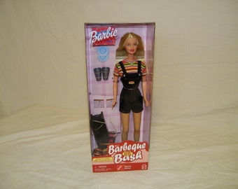 Vintage NRFB Mint NOS Special Edition Barbeque Bash Route 66 Barbie Collector Doll Barbies 90s 1990s Collectible Toys Toy Dolls BBQ Kmart