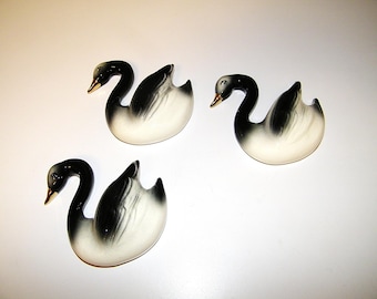 Vintage Ceramic Retro Ceramicraft 1950s 1960s Duck Swan Goose Wall Plaque 50s 60s Mermaid Bathroom Bath Decor Norcrest Mermaids Duckling