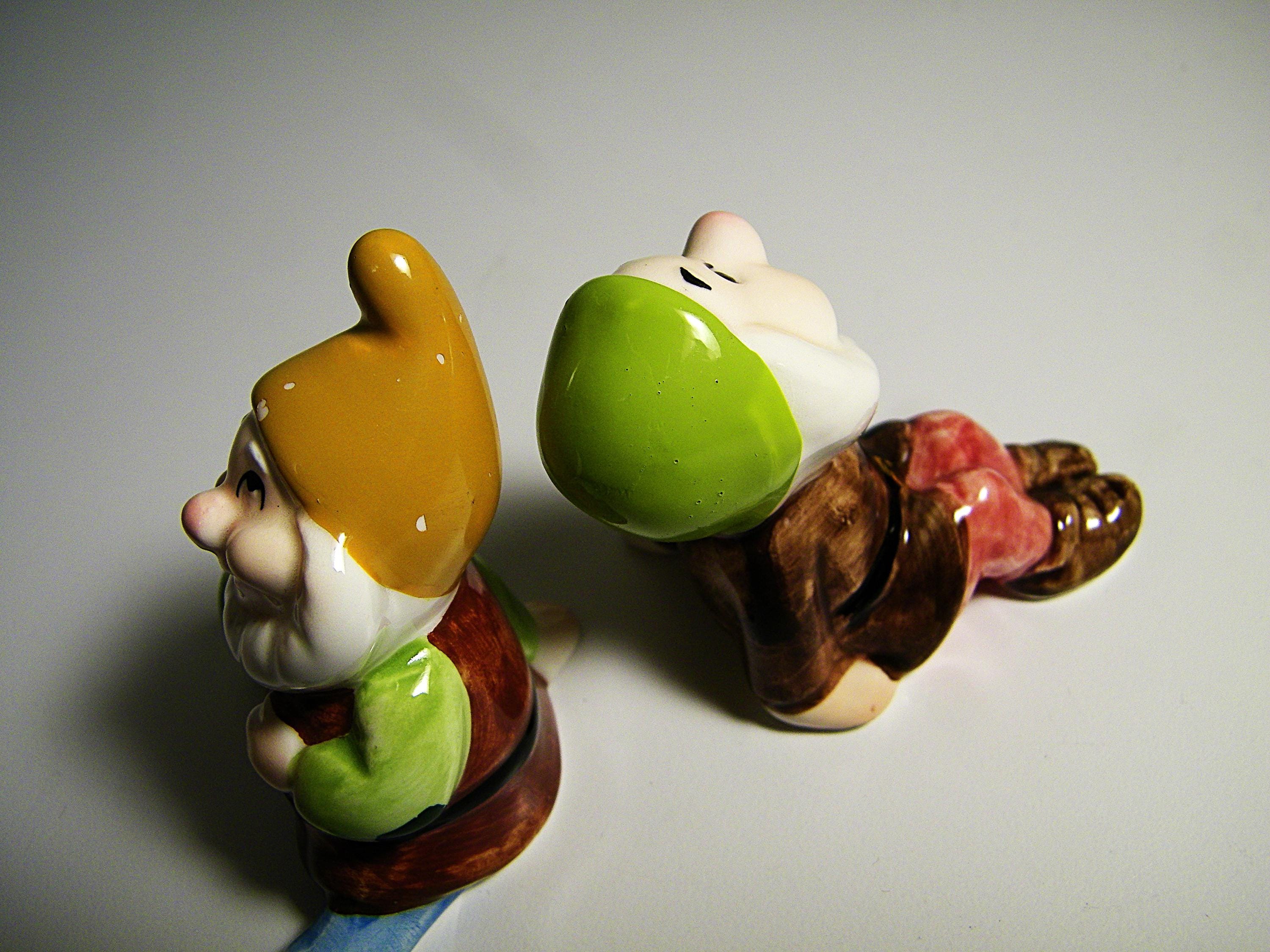 50s 60s Ceramic Hand Painted Seven Dwarfs Walt Disney Productions