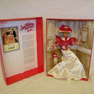Vintage NRFB Mint NOS FIRST In Series Barbie Coca Cola Fashion Classic Soda Fountain Sweetheart Retro Barbies 80s 90s 1980s 1990s Doll Dolls