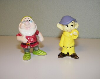 50s 60s Ceramic Hand Painted Seven Dwarfs Walt Disney Productions