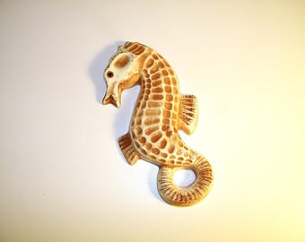 Vintage Ceramic Retro Seahorse 1960s 1970s Wall Plaque 60s 70s Mermaid Bathroom Bath Studio Decor Sea Horse Fish Lefton Norcrest Enesco