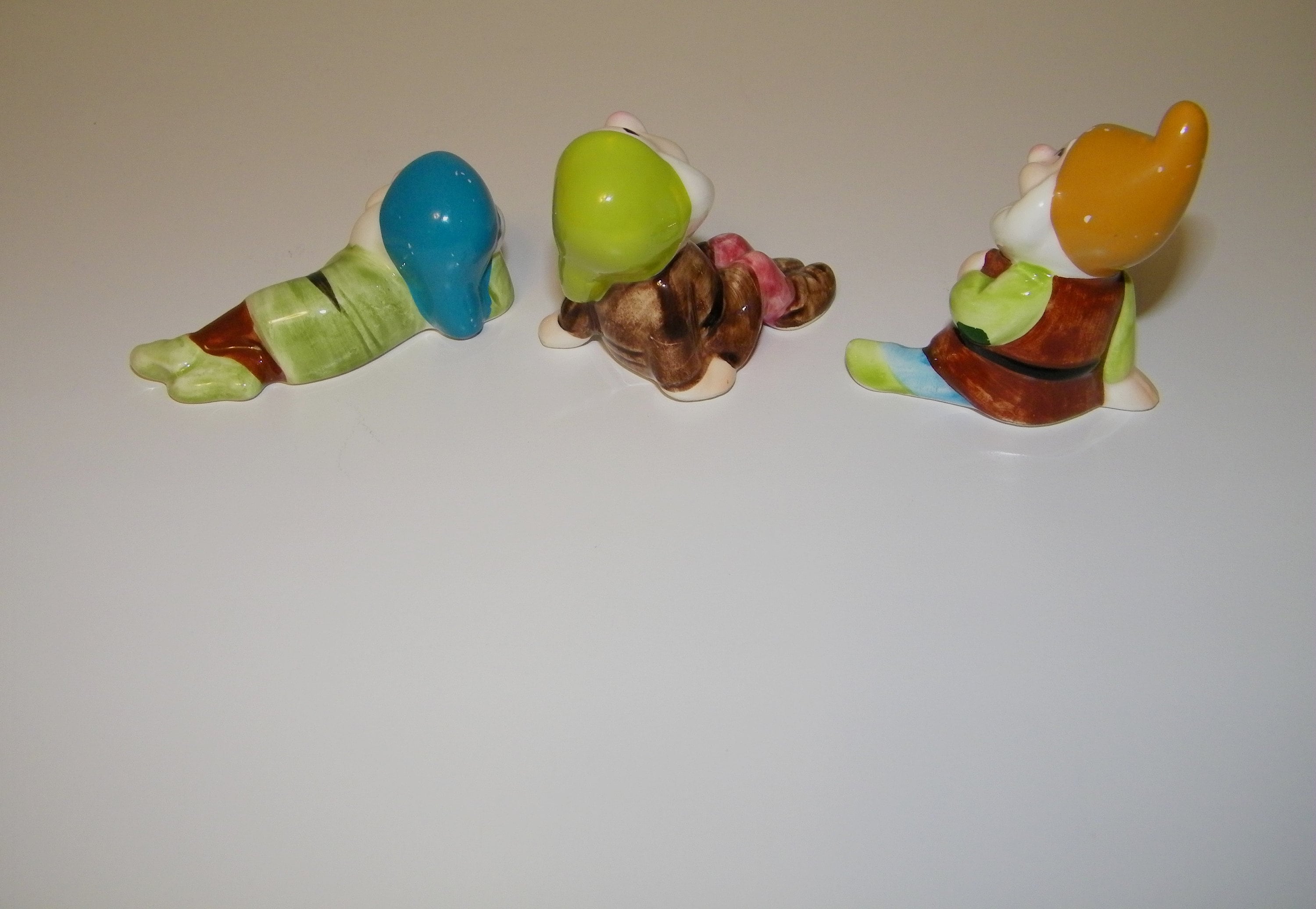 50s 60s Ceramic Hand Painted Seven Dwarfs Walt Disney Productions