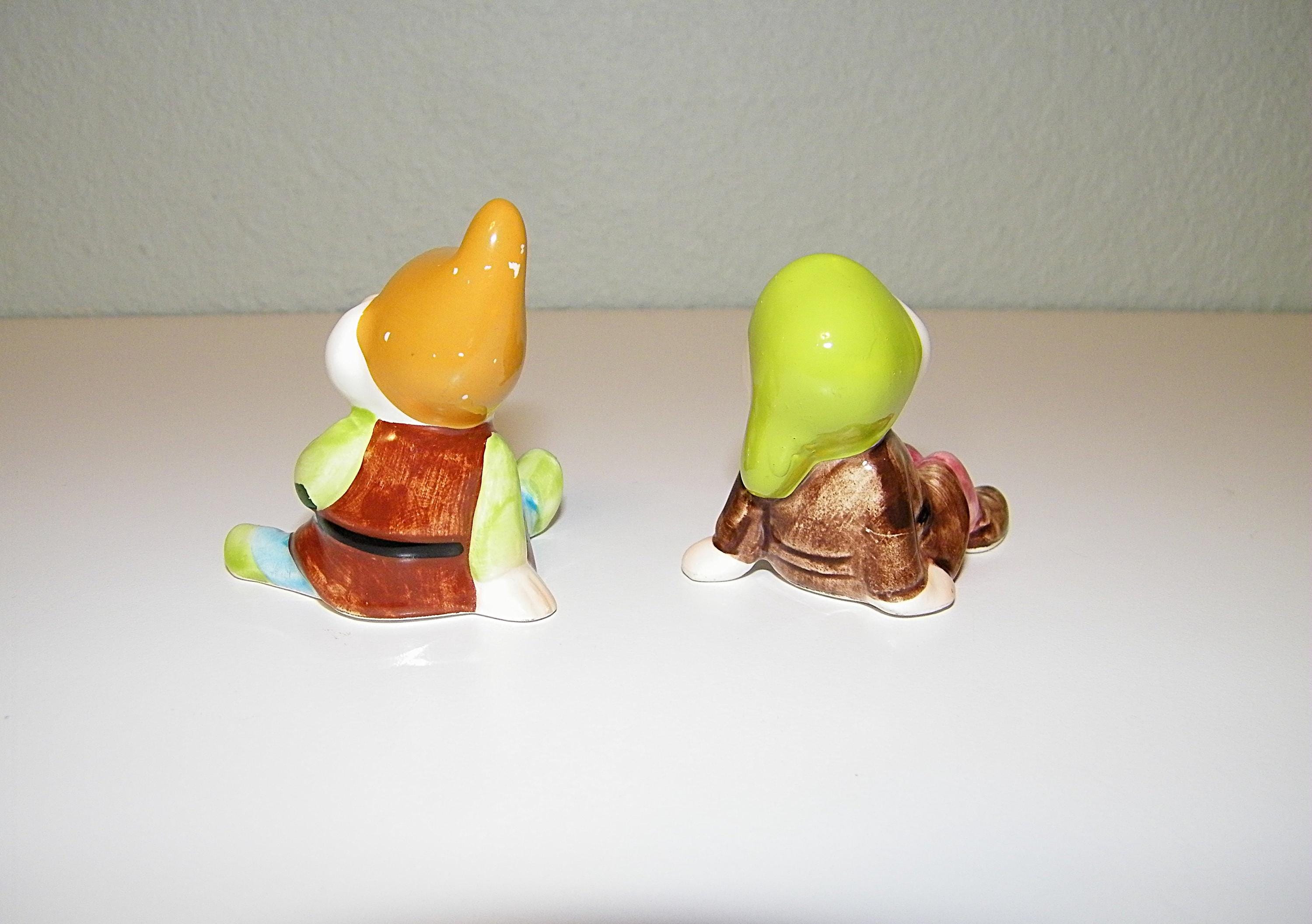 50s 60s Ceramic Hand Painted Seven Dwarfs Walt Disney Productions