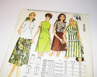 Vintage McCalls Sewing Pattern Mid Mod Clothes M 44 Retro Fashion 1950s 1960s 1970s 50s 60s 70s Vogue McCalls Butterick Patterns Quaker Oats