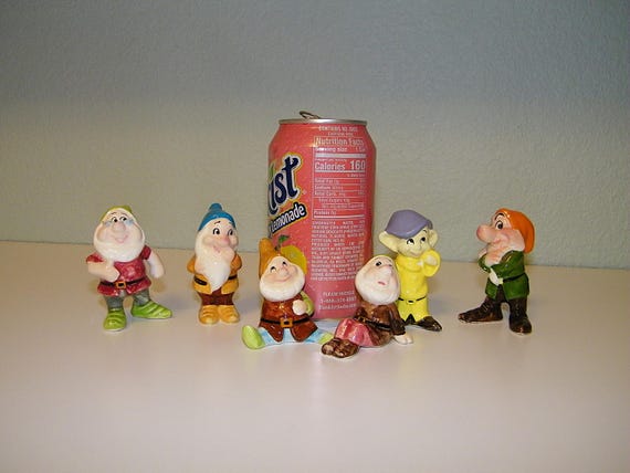 50s 60s Ceramic Hand Painted Seven Dwarfs Walt Disney Productions