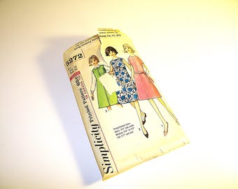 Vintage Simplicity Sewing Pattern #5272 Jumper Day Dress Mid Mod Retro Fashion 1950s 1960s 50s 60s 40s Vogue McCalls Butterick Patterns