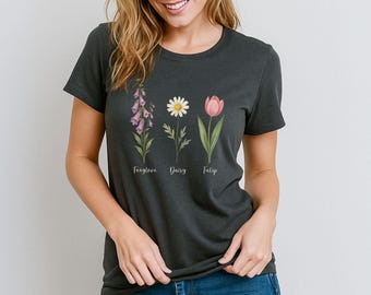 Floral Hidden Message T-Shirt, Anti Trump Feminist Tee