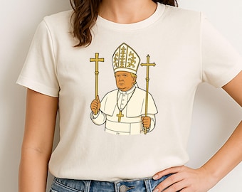 Trump Pope Satirical Graphic Tee, Funny Political Shirt