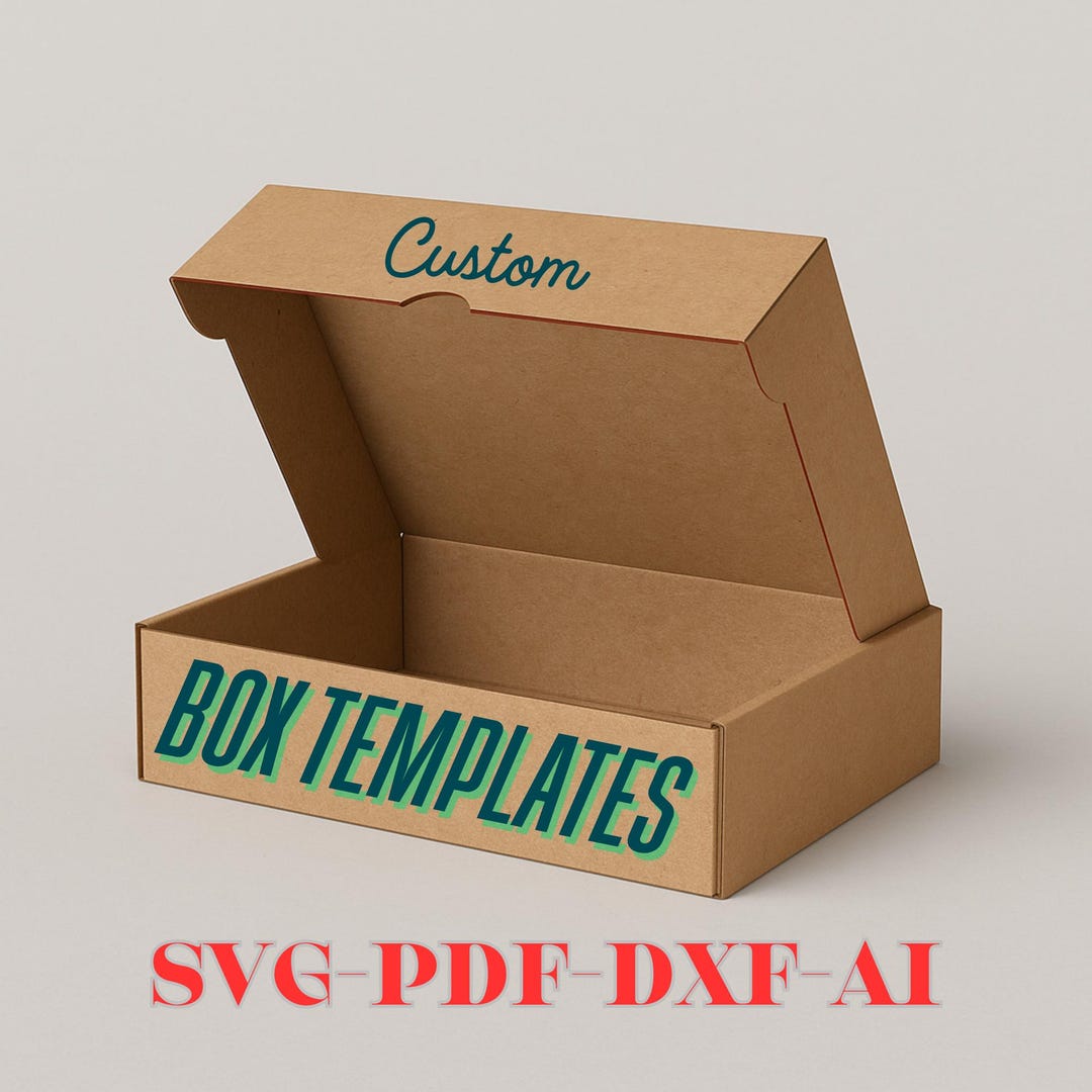 Custom Box Template, Mail Box, Box With Handle Template, Gift Box ...