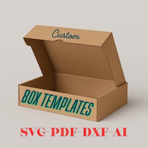 Custom Box Template, Mail Box, Box with Handle Template, Gift Box, Treat Box, Window Box, Tall Gable Box, Party Favor, Canva Edit, Cake box