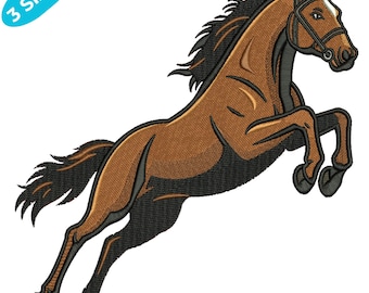 Pferd Stickdatei, galoppierendes Pferd, Stickmuster, Pferd Stickdatei, 3 Größen, Stickdatei, Instant Download