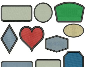 Embroidery Patch Frames Set – 10 Different Shapes, Each Available in 10 Sizes