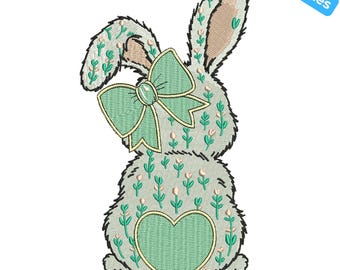 Cute Bunny Embroidery Design, Bunny Embroidery, Baby Clothes Design ,4 Sizes, Instant Download