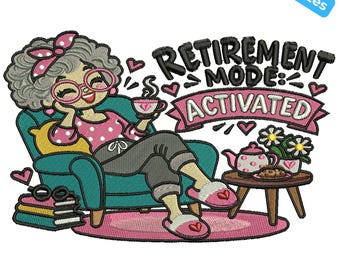 Funny Grandma Embroidery, Funny Old Lady Quote Embroidery Design, 4 Sizes, Instant Download