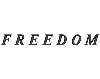 Freedom Embroidery Design, Charlie Kirk Embroidery File, 5 Sizes, Instant Download