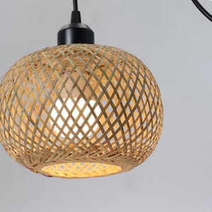 Bamboo Pendant Lamp Natural Rattan