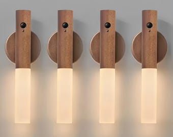 Lámpara de pared magnética recargable con luz nocturna LED con sensor de movimiento inteligente