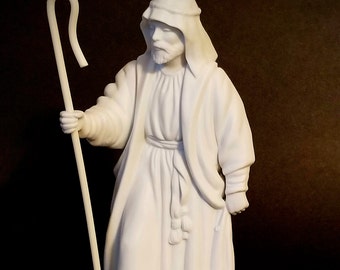 Vintage Avon Nativity Collectibles Bisque Porcelain Shepherd Figurine / 1983 Nativity / In Original Box