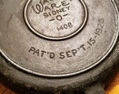 Antique Cast Iron Wagner Ware Waffle Iron Sidney 1408 Patented Sept 15 1925 Vintage Cookware Country Farmhouse Decor