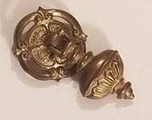 2.75 quot Keeler Brass Victorian Teardrop Drawer or Cabinet Pull Ornate Salvaged Antique Hardware Restoration Project