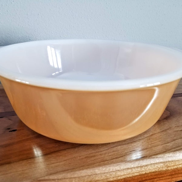 25% OFF Vintage 2 Quart Casserole Fire King By Anchor Hocking Peach Lustre / Midcentury Circa 1950's