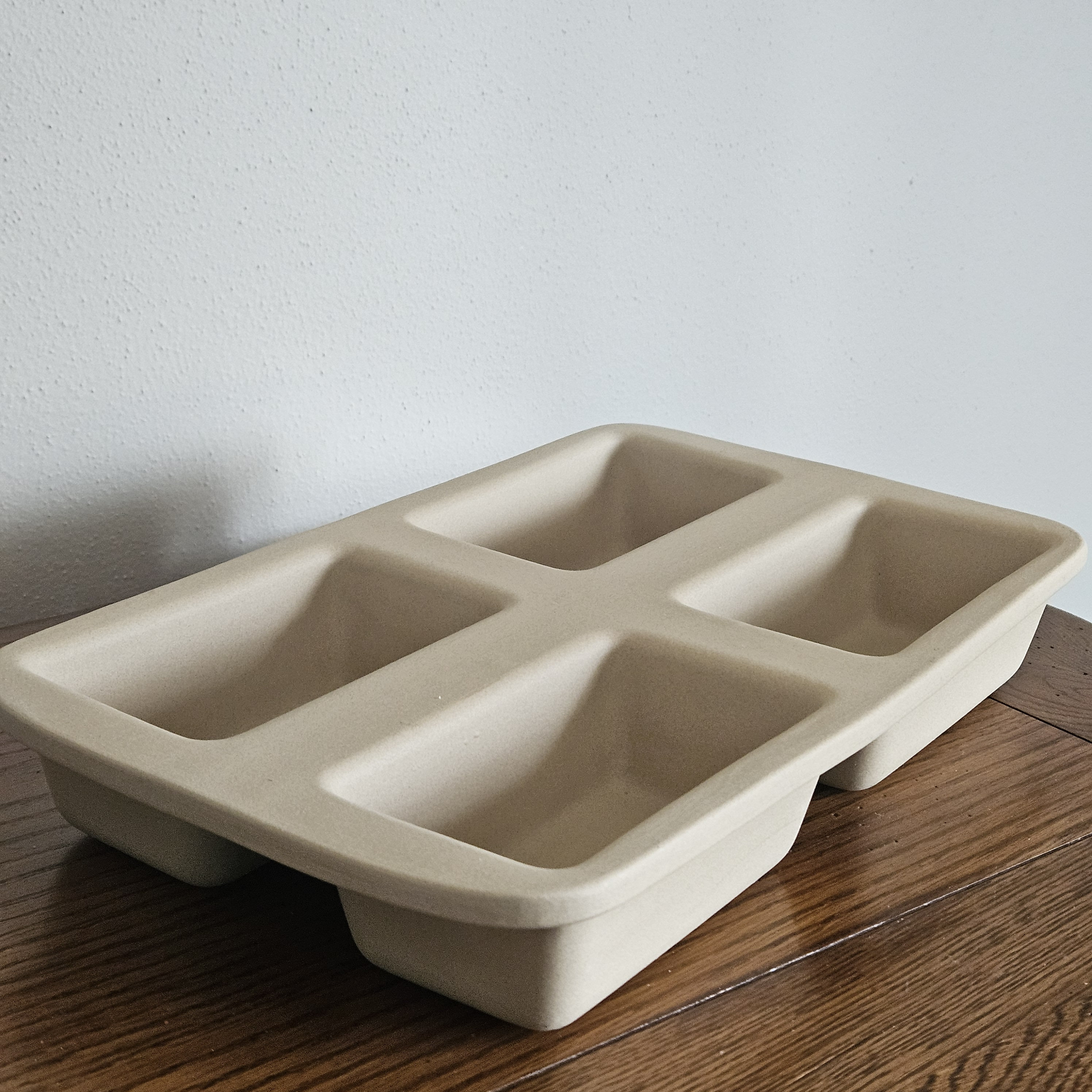 Pampered Chef 4 Mini Stoneware Loaf Pan Family Heritage Stoneware Classic Collection Unglazed