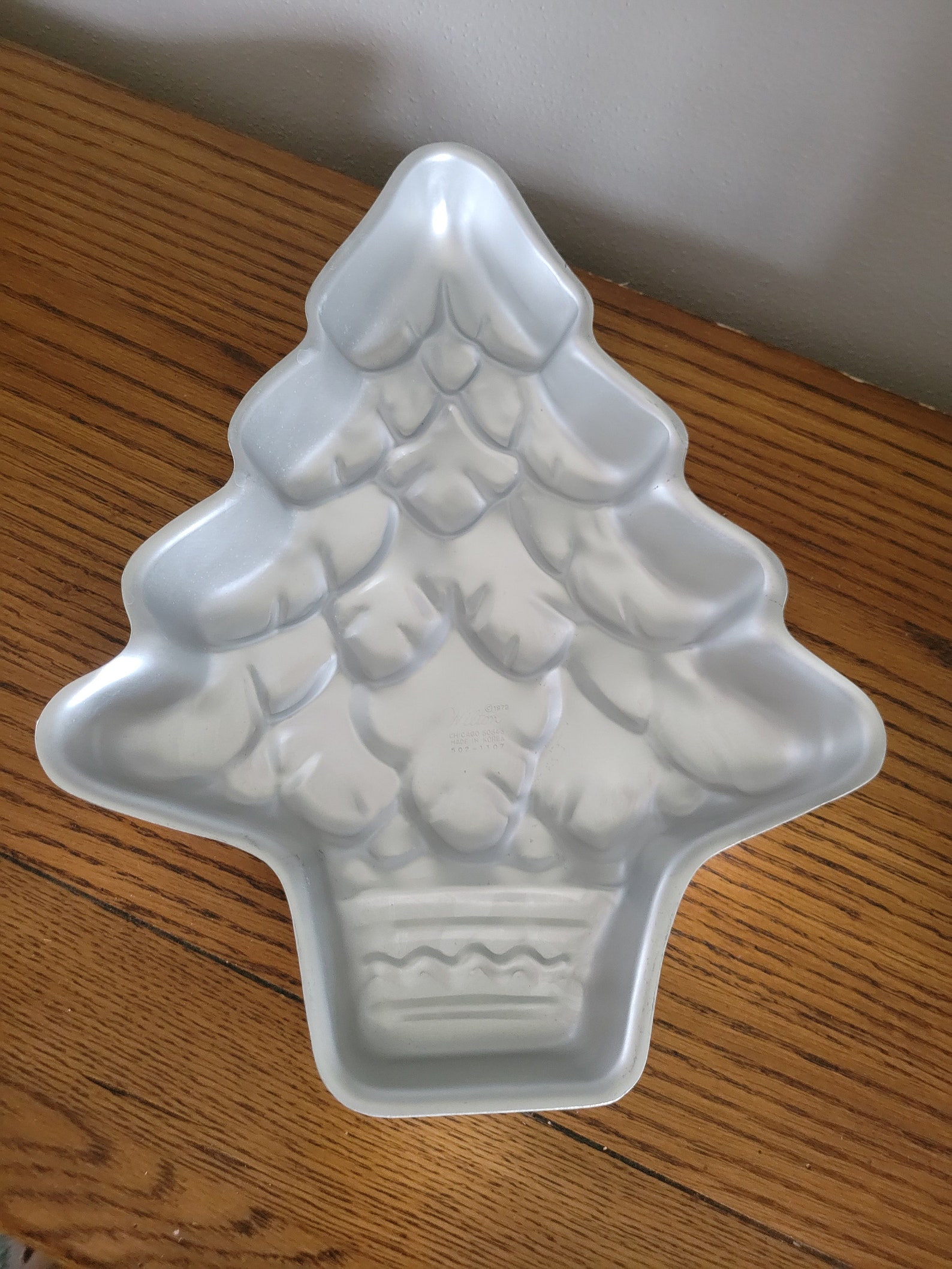 Vintage Christmas Tree Cake Mold / 1972 Wilton Aluminum Cake Etsy