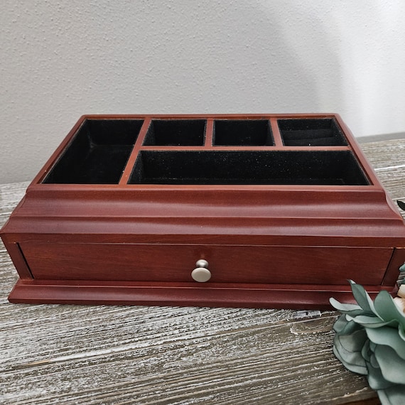 vintage mens dresser valet Men Wood Valet, Desk Organizer, Watch, Coin Caddy Width of Item Vintage Men's Dresser Valet Jewelry
