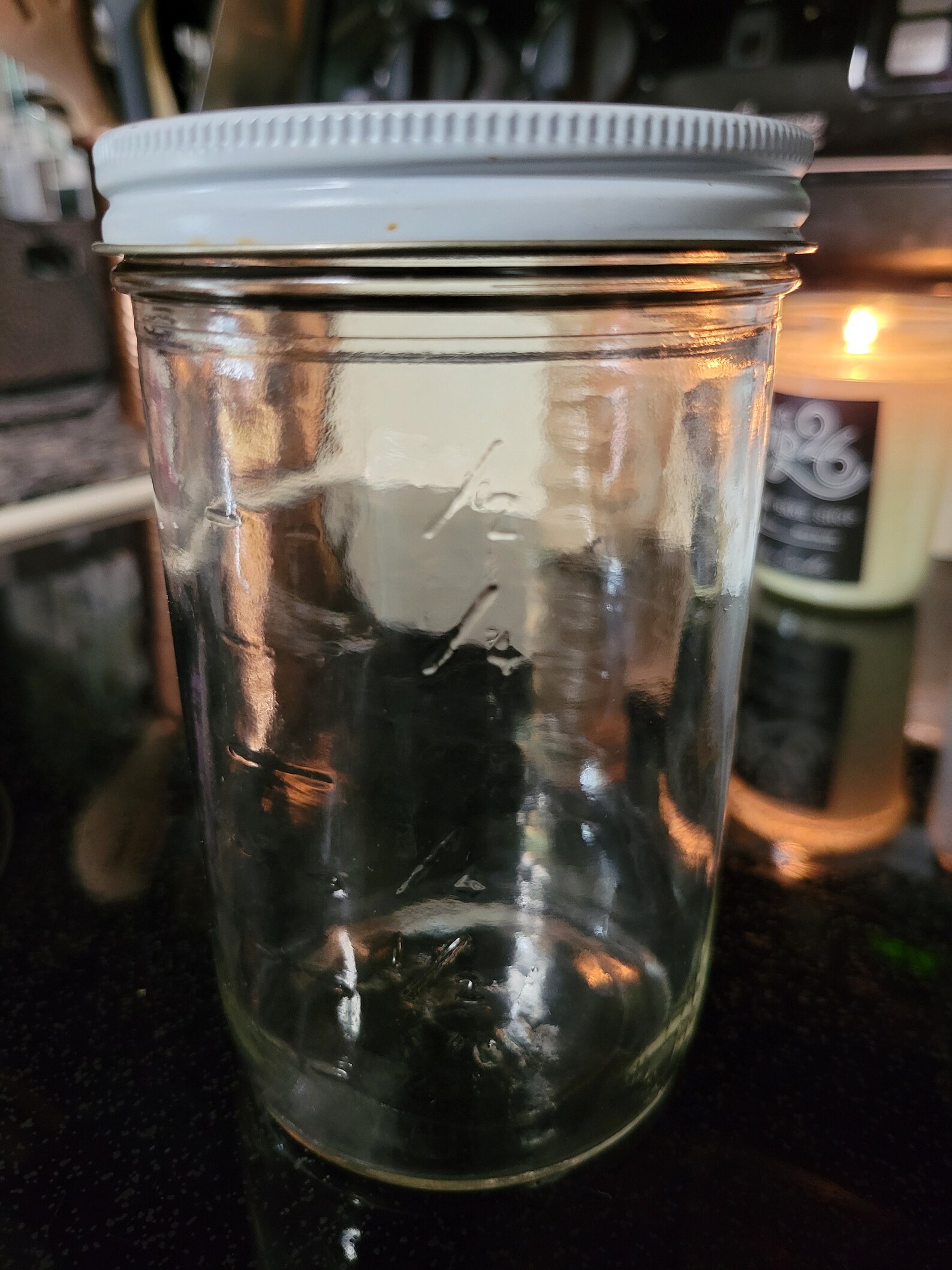 Vintage Glass Ball Jar 71517 A10 With Embossed Measurement Etsy UK