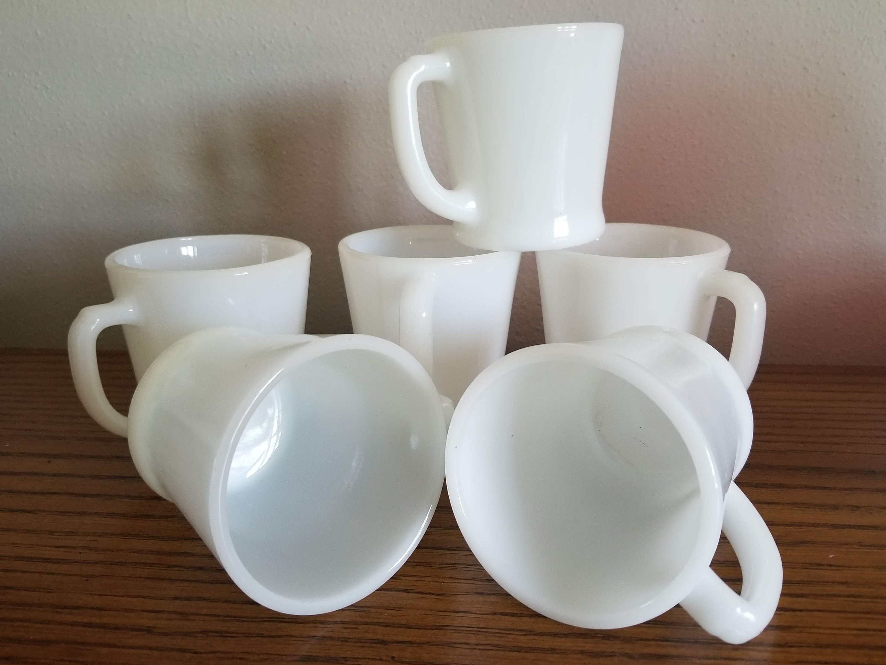 White Fire King Mugs - Etsy