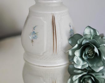 Replacement Glass Lamp Shade with Hand Painted Flowers: Cottagecore