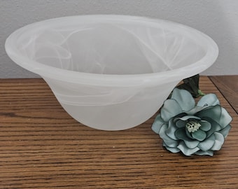 Faux Alabaster 9 1/2" Glass Light Shade: Torchiere or Pendant Replacement