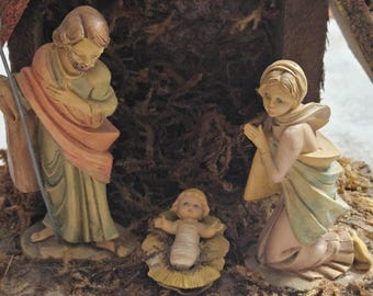 Vintage Fontanini Creche with Mary Josep and Baby Jesus