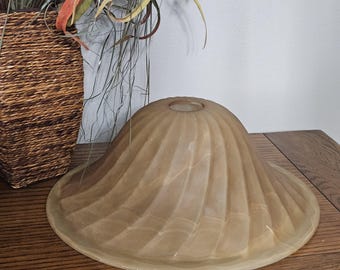 13 1/4" Replacement Frosted Amber & White Glass Lamp Shade