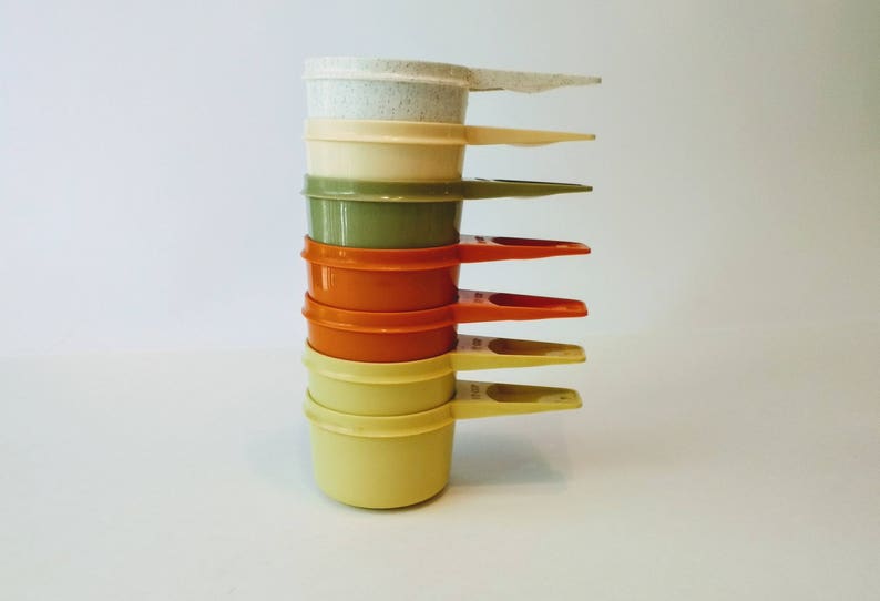 1980s Tupperware Kitchen Gadgets Kitchen Utensils Vintage Tupperware Replacement 12 Cup Measuring Cups All Colors 1970s