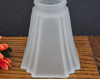 Replacement Glass Lamp Shade Art Deco Frosted Semi-Translucent / 4 Available Sold Separately / Salvaged Lamp Parts