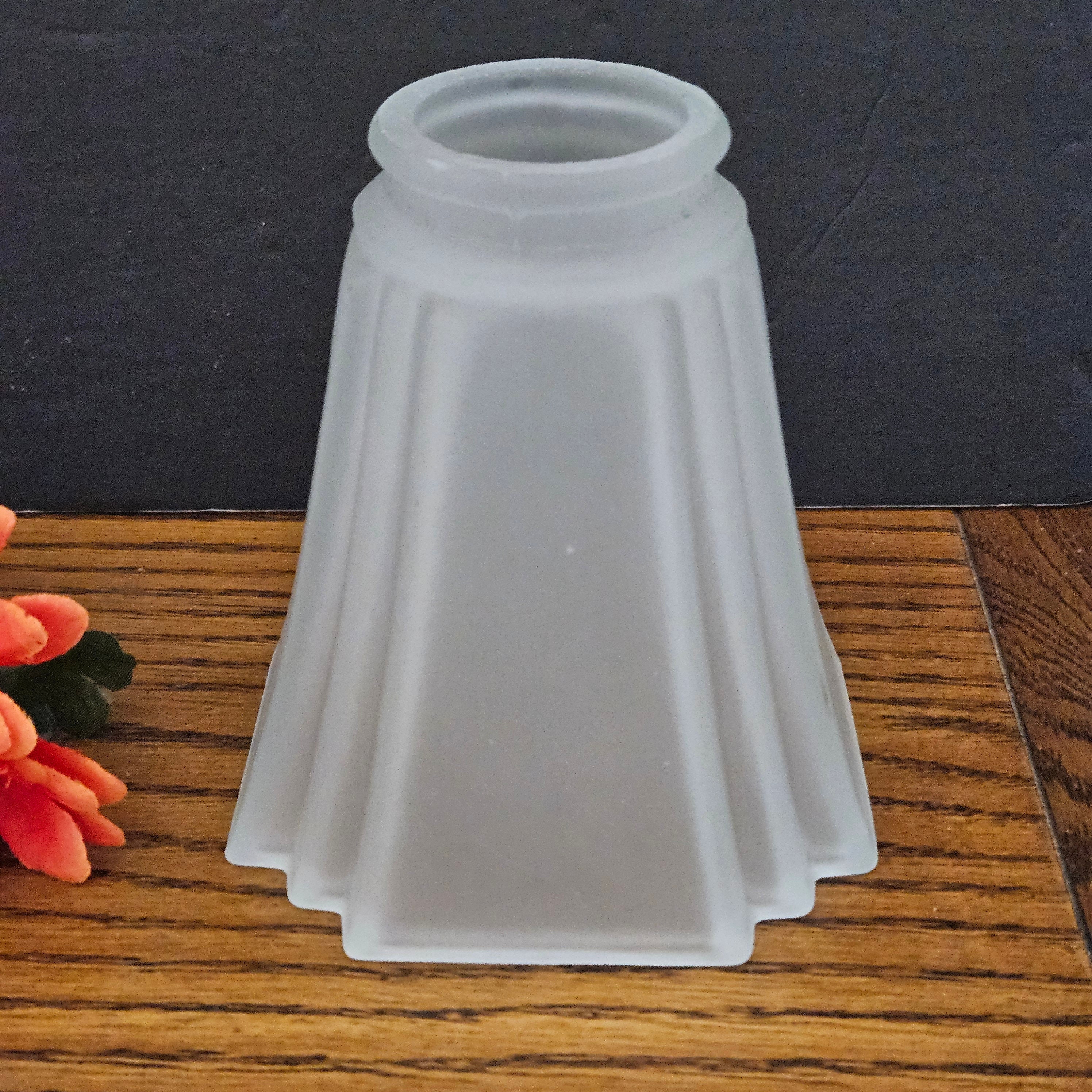 Replacement Glass Lamp Shade Art Deco Frosted Semi-Translucent / 4 Available Sold Separately / Salvaged Lamp Parts