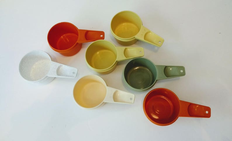 1980s Tupperware Kitchen Gadgets Kitchen Utensils Vintage Tupperware Replacement 12 Cup Measuring Cups All Colors 1970s