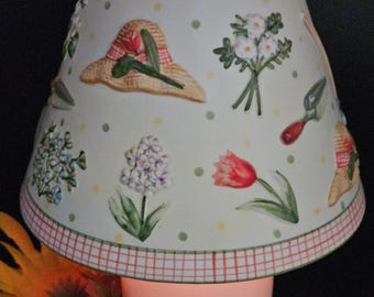 Vintage Yankee Springtime Ceramic Jar Topper Shade for Large Jar Candle