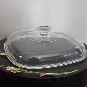 Replacement A-12-C Square Pyrex Lid: Large 9 3/4"