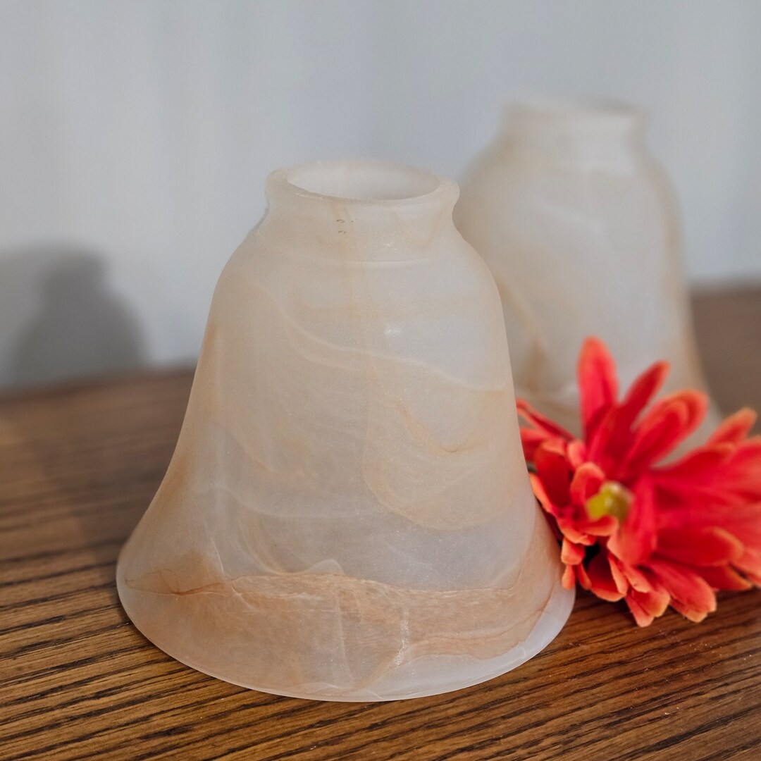 Faux Alabaster Glass Lamp Shade: Peach Swirl, 4.75 Inch - Etsy